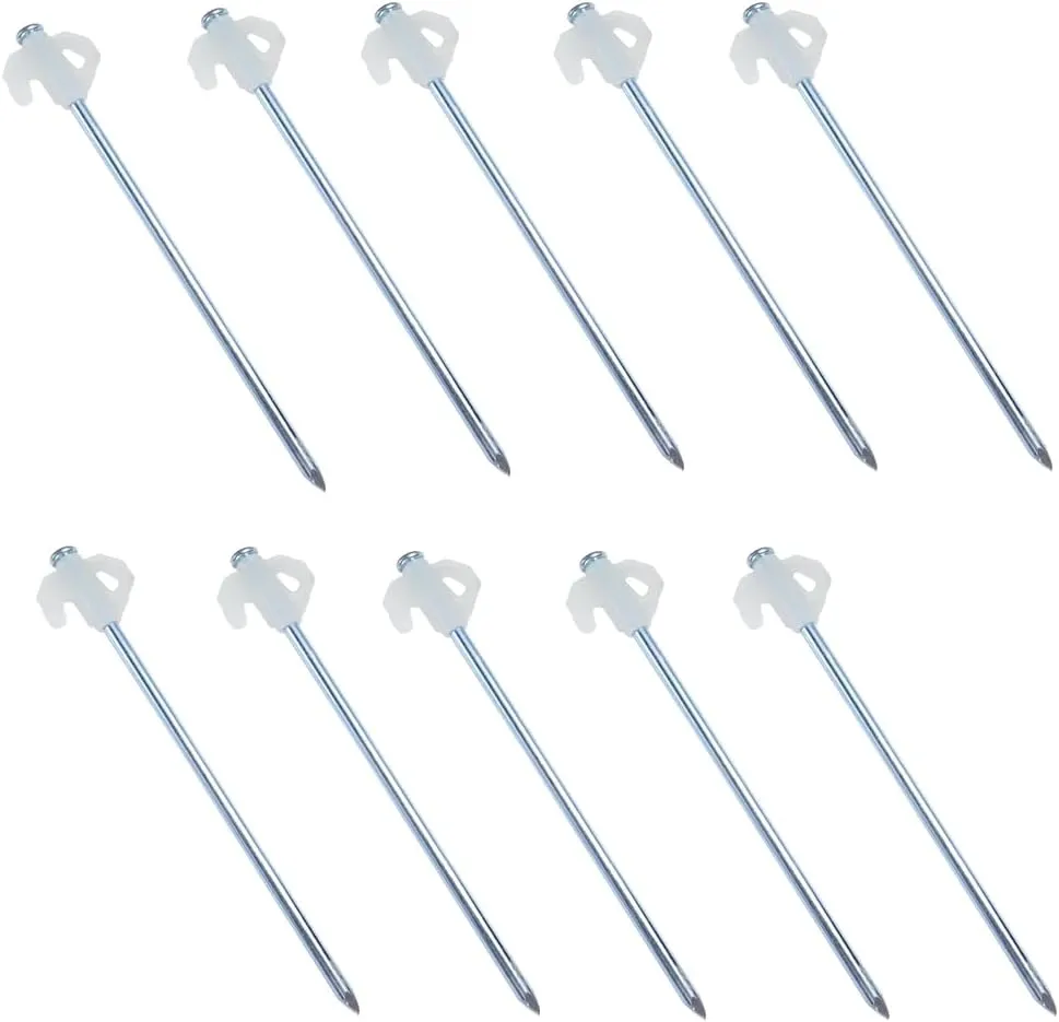 Leadigol 10pcs Tent Stakes Heavy Duty Tent Stakes Screw,Tent Ground Pegs Tent Nails Ground Pegs Fixed Pegs Tent Accessories Tent Hook Stakes Pull Rope Fixed Tent Stakes Pegs Ground Support Nails