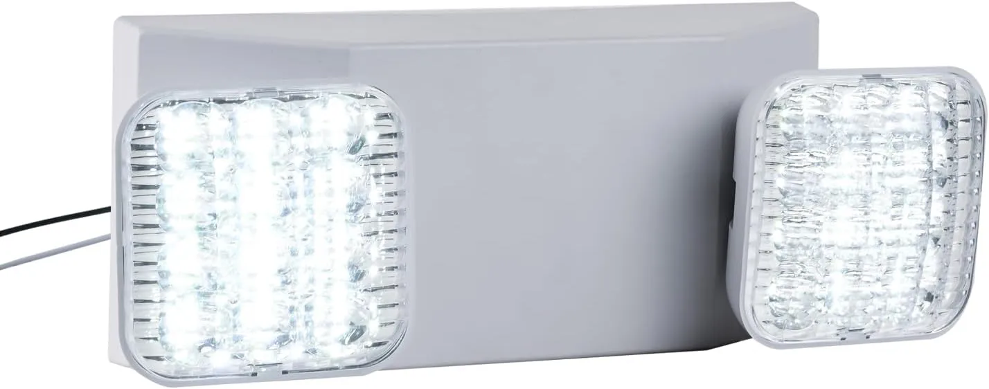 LED Emergency Lights for Business Home Power Failure,4Hours 300lm Automatic Battery Backup,Rechargeable Emergency Exit Lighting Fixtures,Hardwired, UL 924 AC85-277V