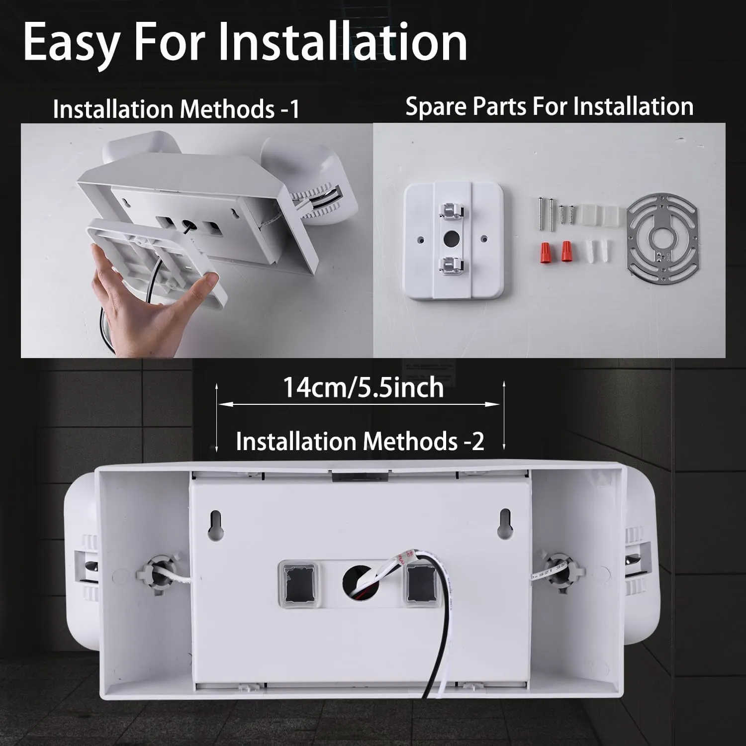 LED Emergency Lights for Business Home Power Failure,4Hours 300lm Automatic Battery Backup,Rechargeable Emergency Exit Lighting Fixtures,Hardwired, UL 924 AC85-277V