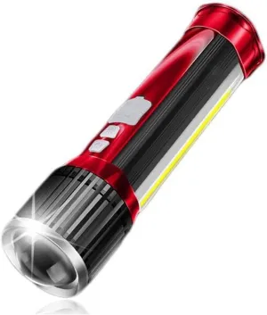 LED Flashlight, Zoomable & 7 Modes Lighting,Torch with USB Rechargeable, Suitable for Outdoor Hiking Camping or Home Emergency(Large)