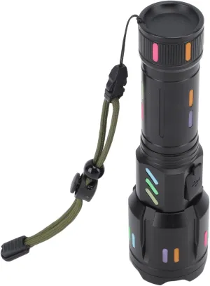 LED Flashlights High Powered Zoomable Handheld Torch Outdoor White Long Range Flashlight High Power Flash Light Handheld Torch with 5 Modes for Camping Hiking