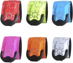 LED Luminous Night Running Armband Lighting Slap Bracelet USB Rechargeable Glow in The Dark Safety Sports Wristband led bracelets bulk