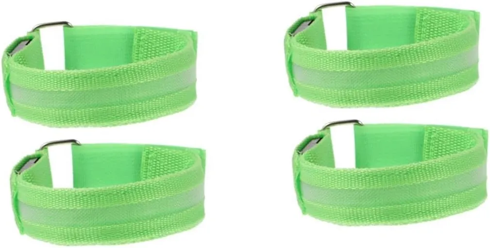 LED Running Safety Bands Glowing Armbands for Night Jogging Hiking Cycling High Visibility Light Up