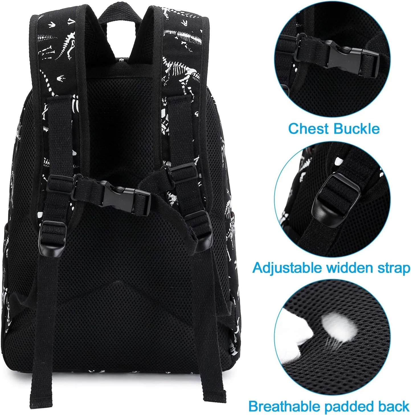 LEDAOU Kids School Backpack with Lunch Box for Boy Kindergarten BookBag School Bag Preschool Kindergarten Toddler Backpack (Luminous)