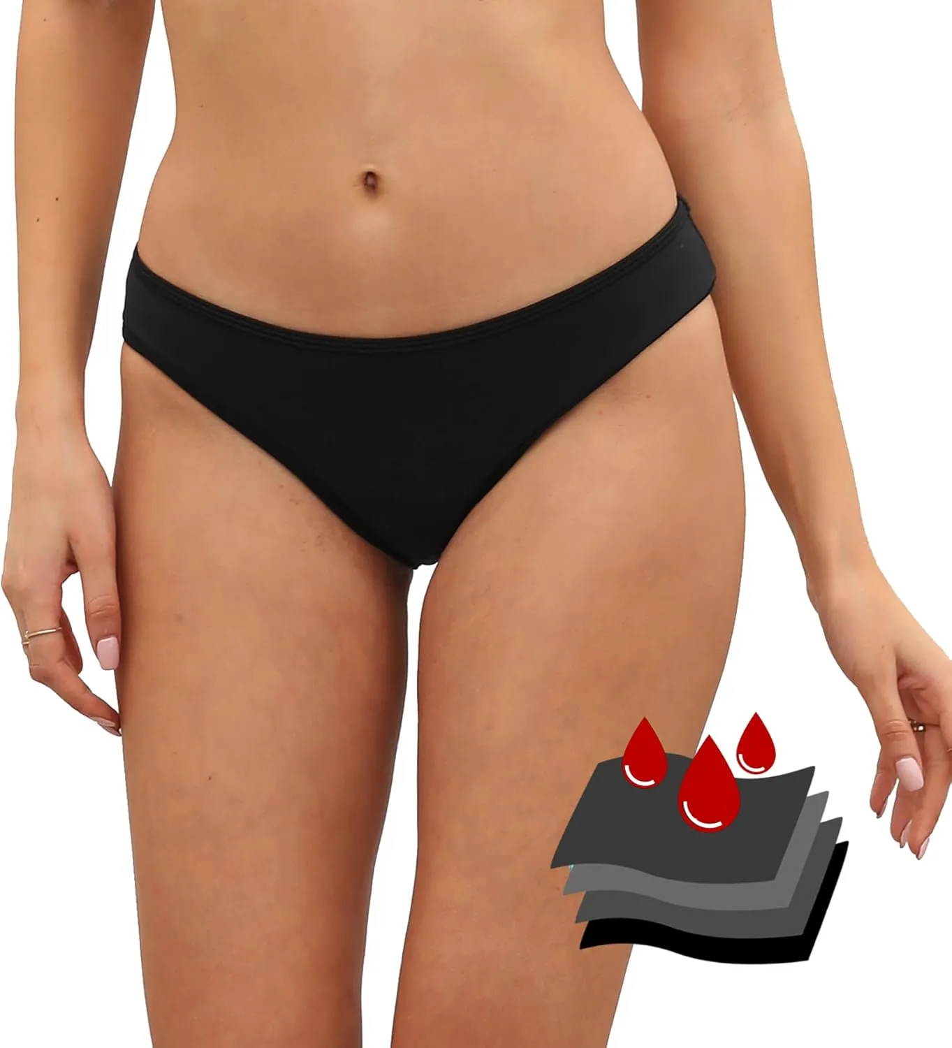 Leoparts Period Swimwear Leakproof Bikini Bottoms Low Rise Swimuit Bottom Briefs for Teen Girls Women