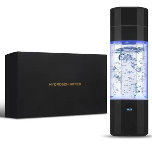 LeSage Hydrogen Water Bottle Generator 10000PPB Portable Water Filter for Travel Pure Hydro Ionizer Water Machine Hydro Health Hydrogen Bottle with Gift Box
