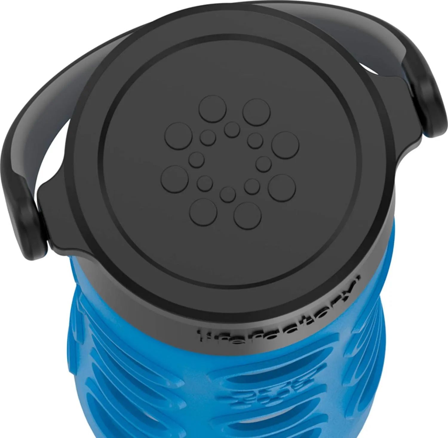 Lifefactory 12-Ounce BPA-Free Glass Water Bottle with Classic Cap and Protective Silicone Sleeve, Cobalt Blue