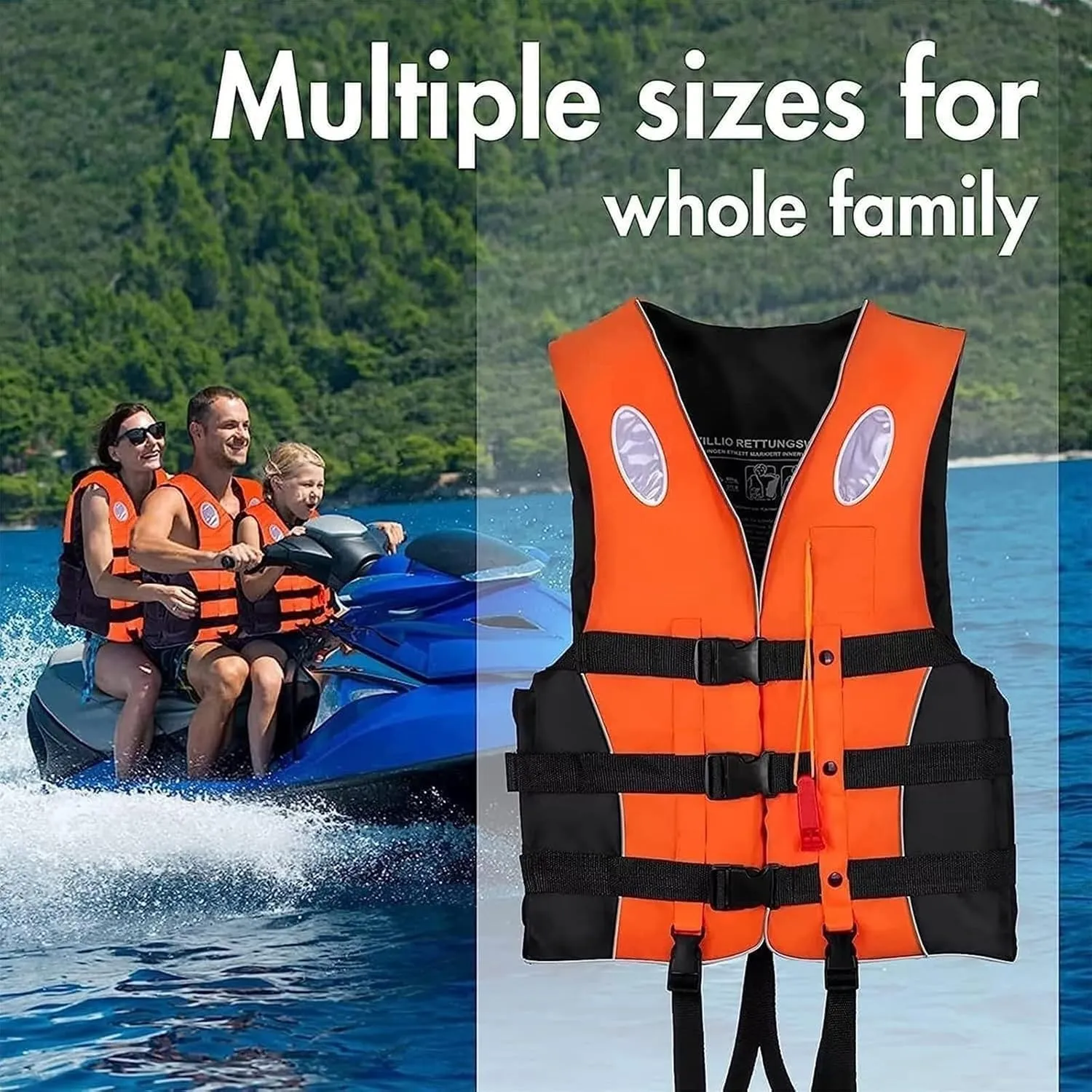 lifejackets for Adults,lifevest Lightweight Swim Vest for Water Sports Fishing Sailing Surfing and Boating,Kayak Jacket with Adjustable Straps