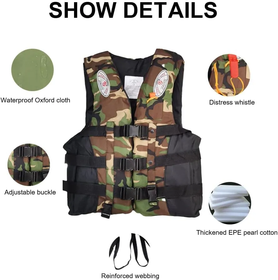 lifejackets for Adults,lifevest Lightweight Swim Vest for Water Sports Fishing Sailing Surfing and Boating,Kayak Jacket with Adjustable Straps