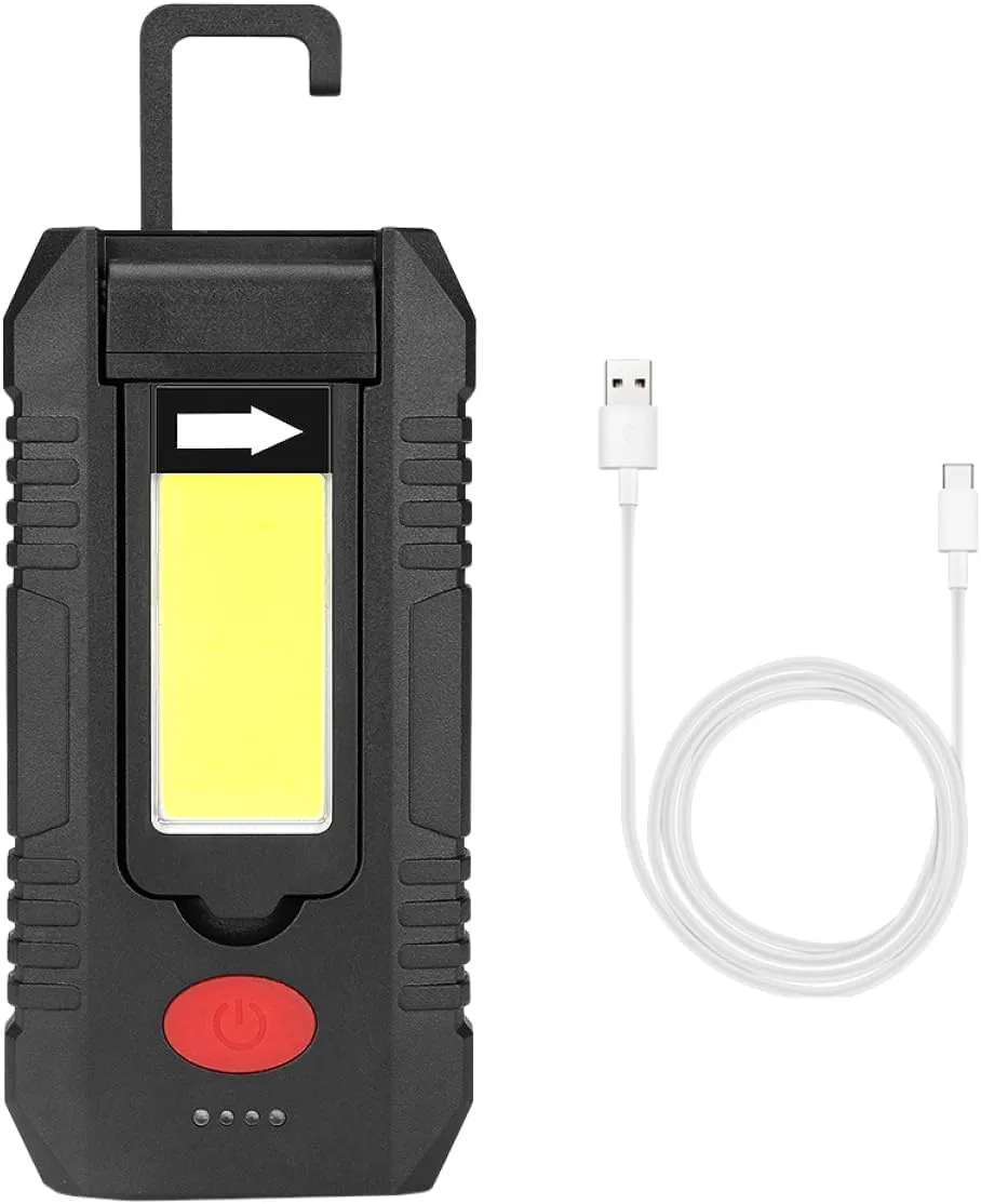 LIFKOME Portable Cob Led Work Light Magnet Clip USB Rechargeable Camping Lamp Brightness for Emergency Outdoor Use