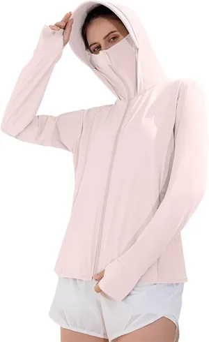 Light Weight Zip up Hoodie Women Fashion Lightweight Solid Color Long Sleeve Sun Shirts with Pockets Outdoor Hiking