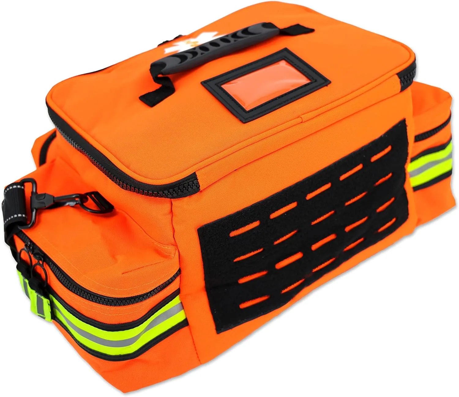 Lightning X Products Lightning X Mid-Sized First Responder EMT Bag | LXMB25 Fully Stocked Aid Kit w/ 200  BLS Supplies - Orange