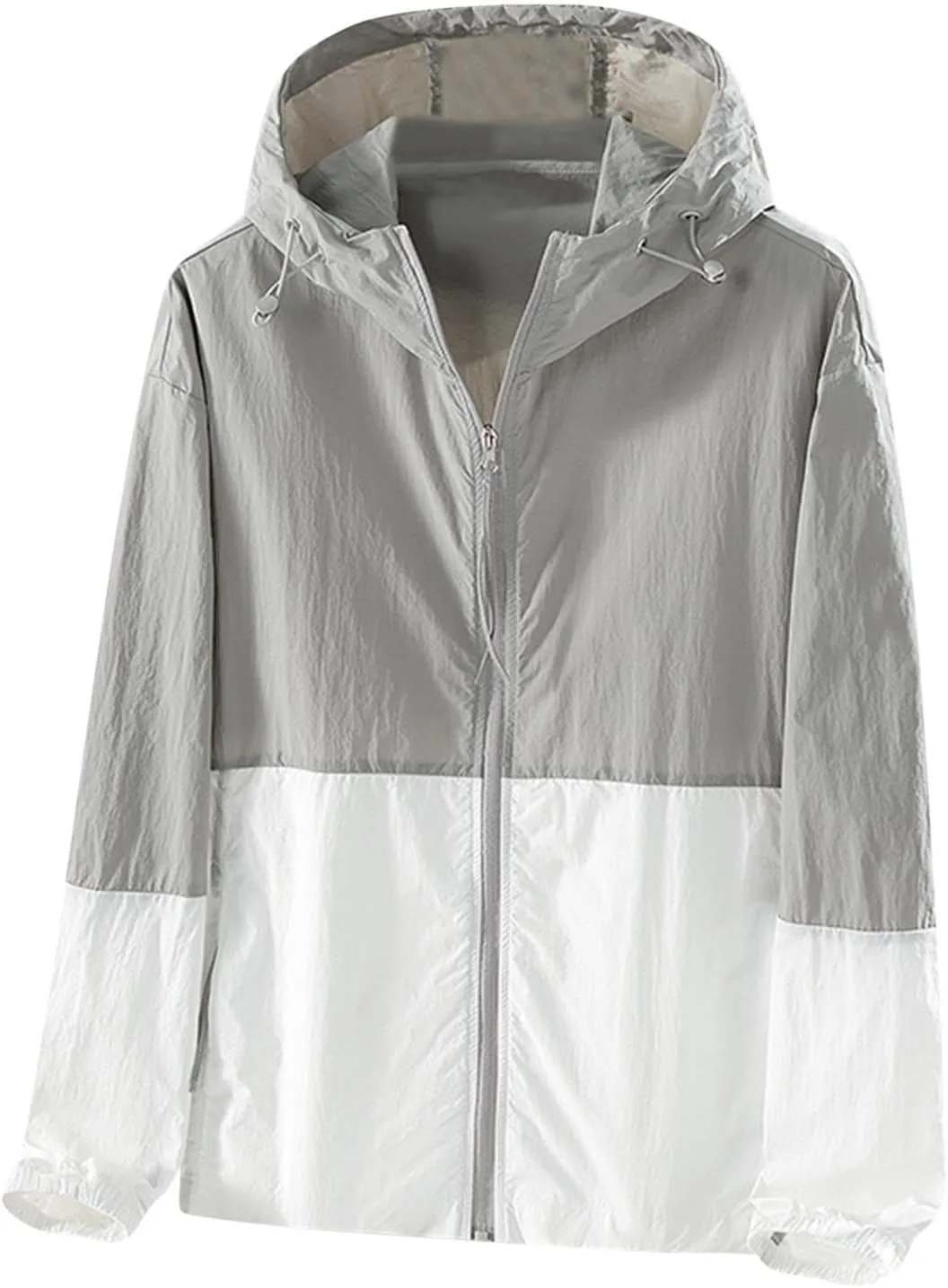 Lightweight Rain Jacket Women Waterproof Rain Coats Color Block Windbreaker Jacket Packable Raincoats Hooded Hackets