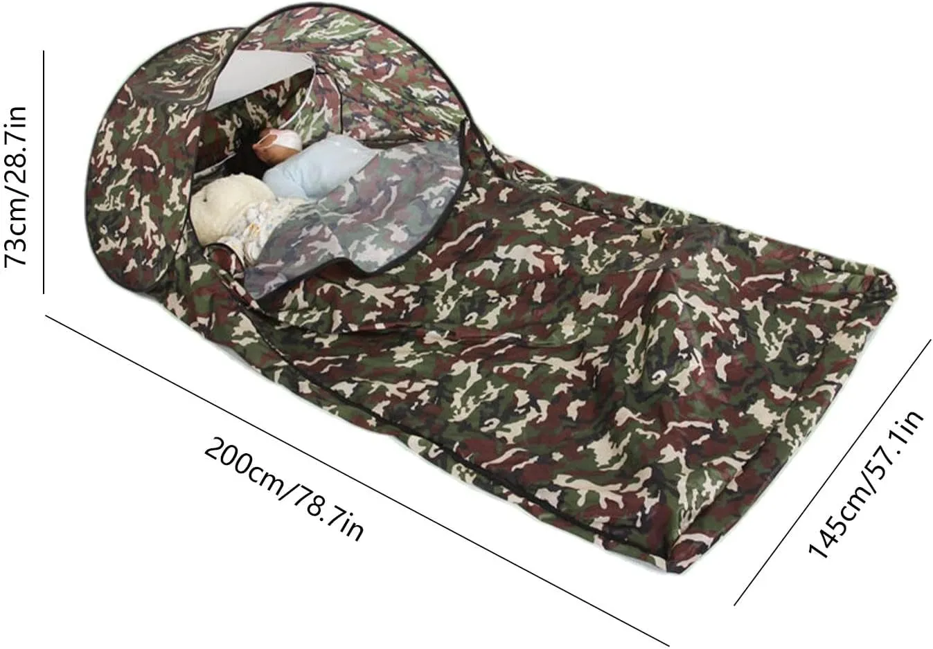 Lightweight Sleeping Bag, 200x73x60cm Mesh Sleeping Bag, Portable, Waterproof Sleeping Bag for Adults and Kids, Indoor and Outdoor Camping, Backpacking, Hiking, Refer to description