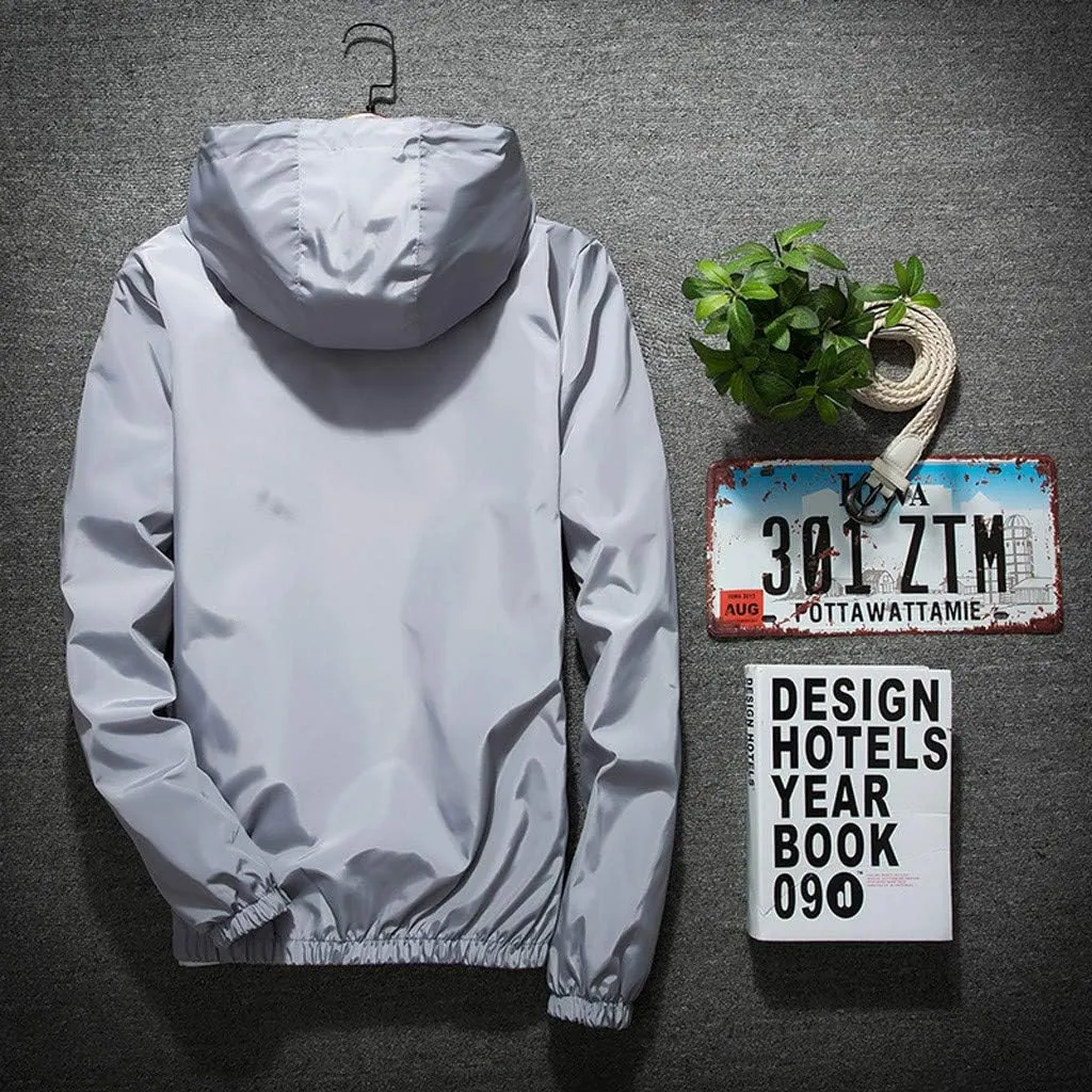 Lightweight Windbreaker Jackets For Men Big And Tall Spring Fall Casual Zipper Waterproof Mountain Coats,M-7XL