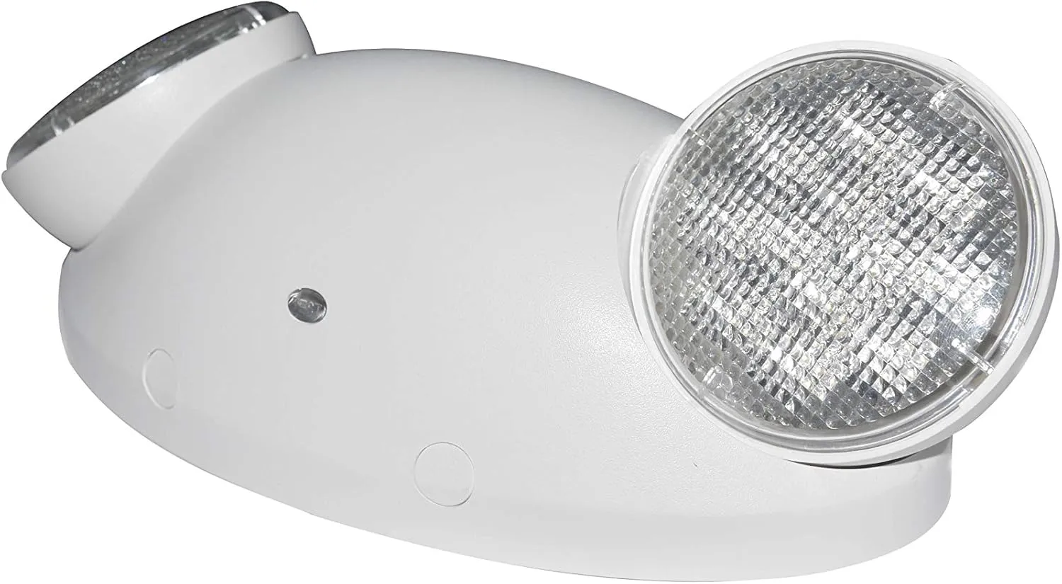 LIT-PaTH LED Emergency Lighting Fixtures with 2 LED Bug Eye Heads and Back Up Batteries- US Standard Exit Light, UL 924 and CEC Qualified, 120/277 Voltage, White, 1-Pack