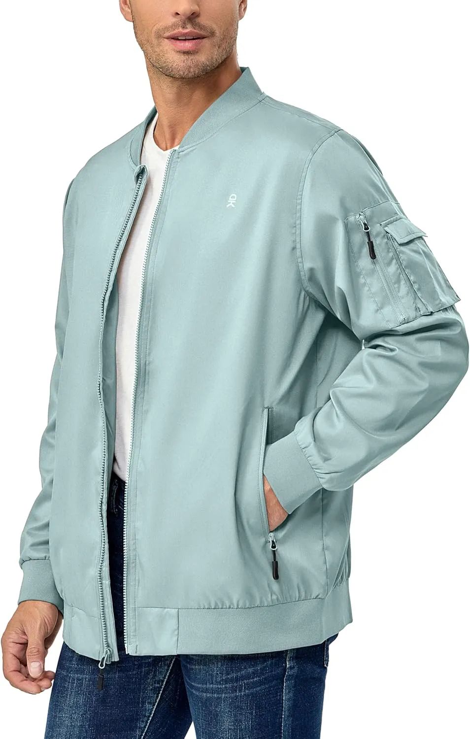 Little Donkey Andy Men's Lightweight Bomber Jacket Causal Fashion Flight Windbreaker Fall Spring Outdoor Coat