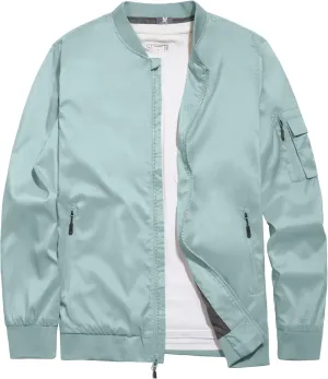 Little Donkey Andy Men's Lightweight Bomber Jacket Causal Fashion Flight Windbreaker Fall Spring Outdoor Coat