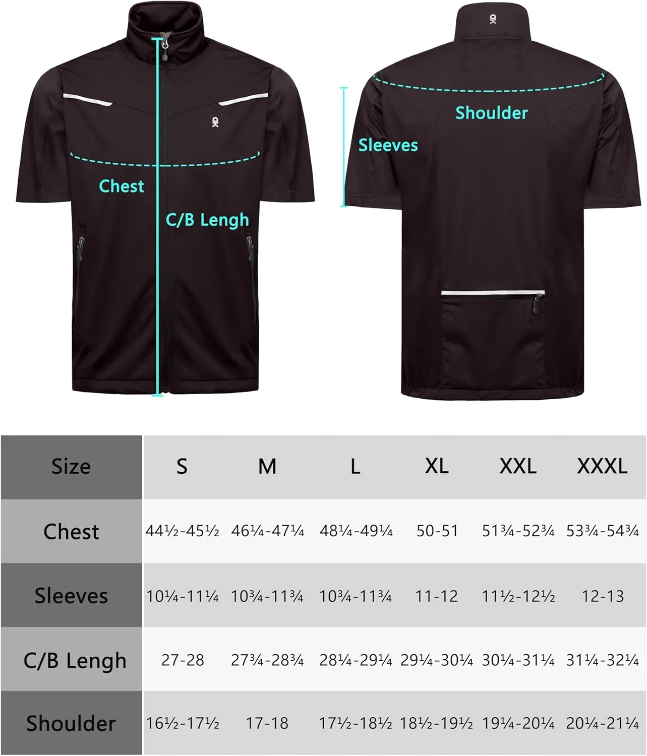 Little Donkey Andy Men's Lightweight Softshell Vests Short Sleeve Jackets for Golfing Hiking Running