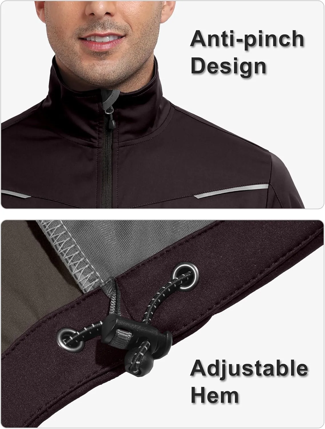 Little Donkey Andy Men's Lightweight Softshell Vests Short Sleeve Jackets for Golfing Hiking Running