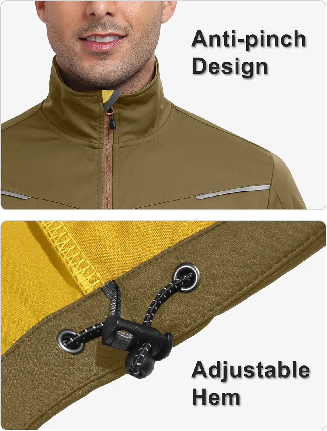 Little Donkey Andy Men's Lightweight Softshell Vests Short Sleeve Jackets for Golfing Hiking Running
