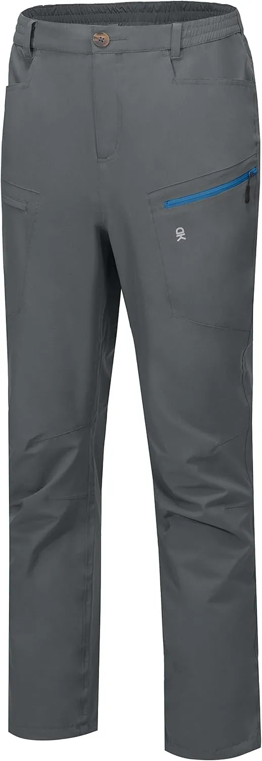 Little Donkey Andy Mens Rain Pants Waterproof Lightweight Breathable Rainproof Pants for Hiking Golf Fishing Grey 2XL