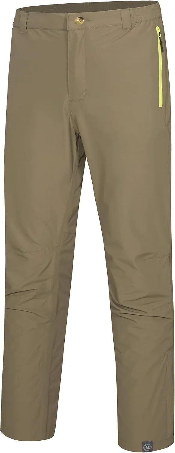 Little Donkey Andy Men's Waterproof Lightweight Rain Pants Breathable Windproof Hiking Golf Fishing Pants