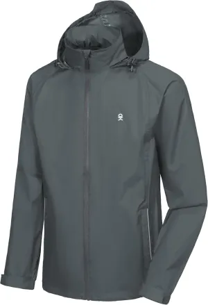 Little Donkey Andy Men's Waterproof Rain Jacket Lightweight Rain Shell Jacket Raincoat with Packable Hood