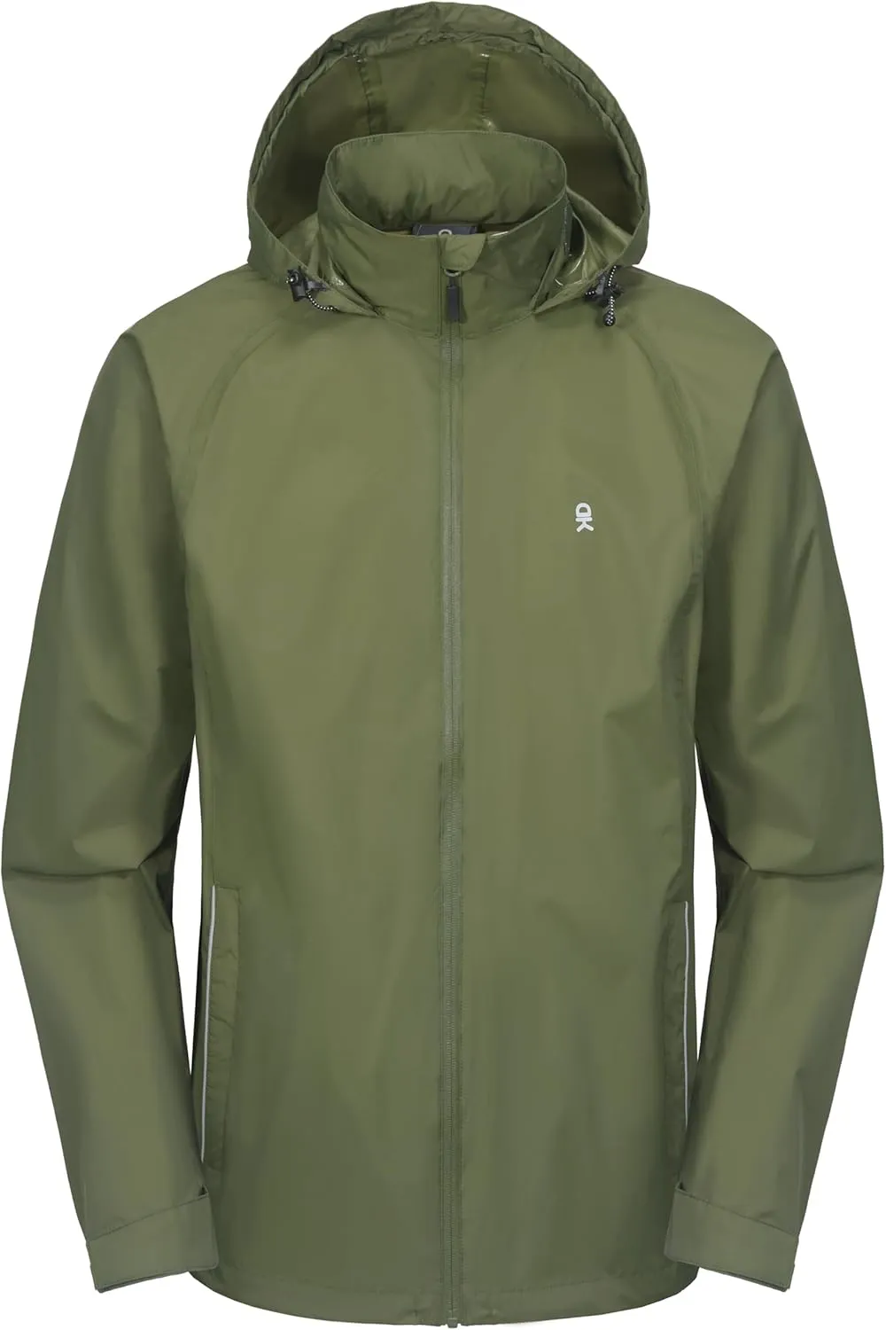 Little Donkey Andy Men's Waterproof Rain Jacket Lightweight Rain Shell Jacket Raincoat with Packable Hood