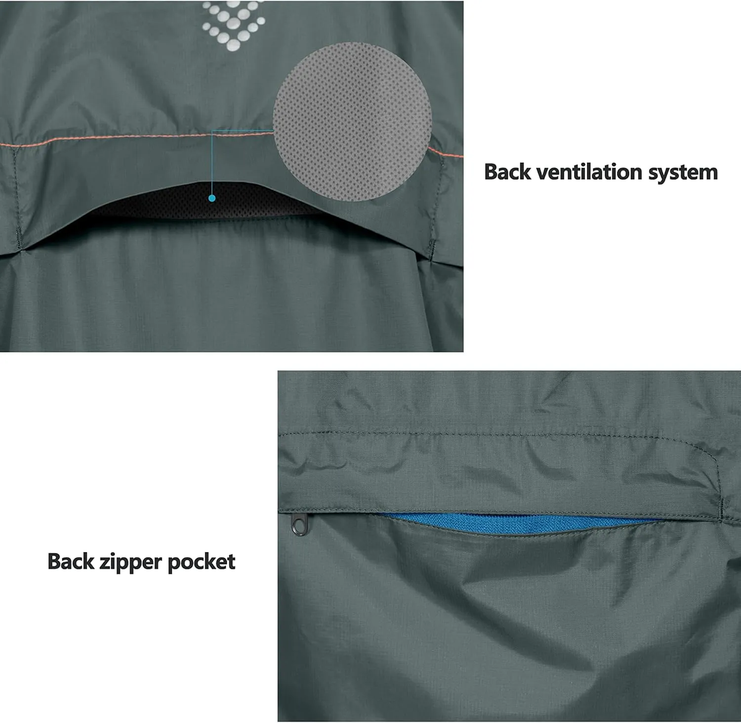 Little Donkey Andy Women's Lightweight Cycling Rain Jacket with Hood, Waterproof and Windproof, Packable