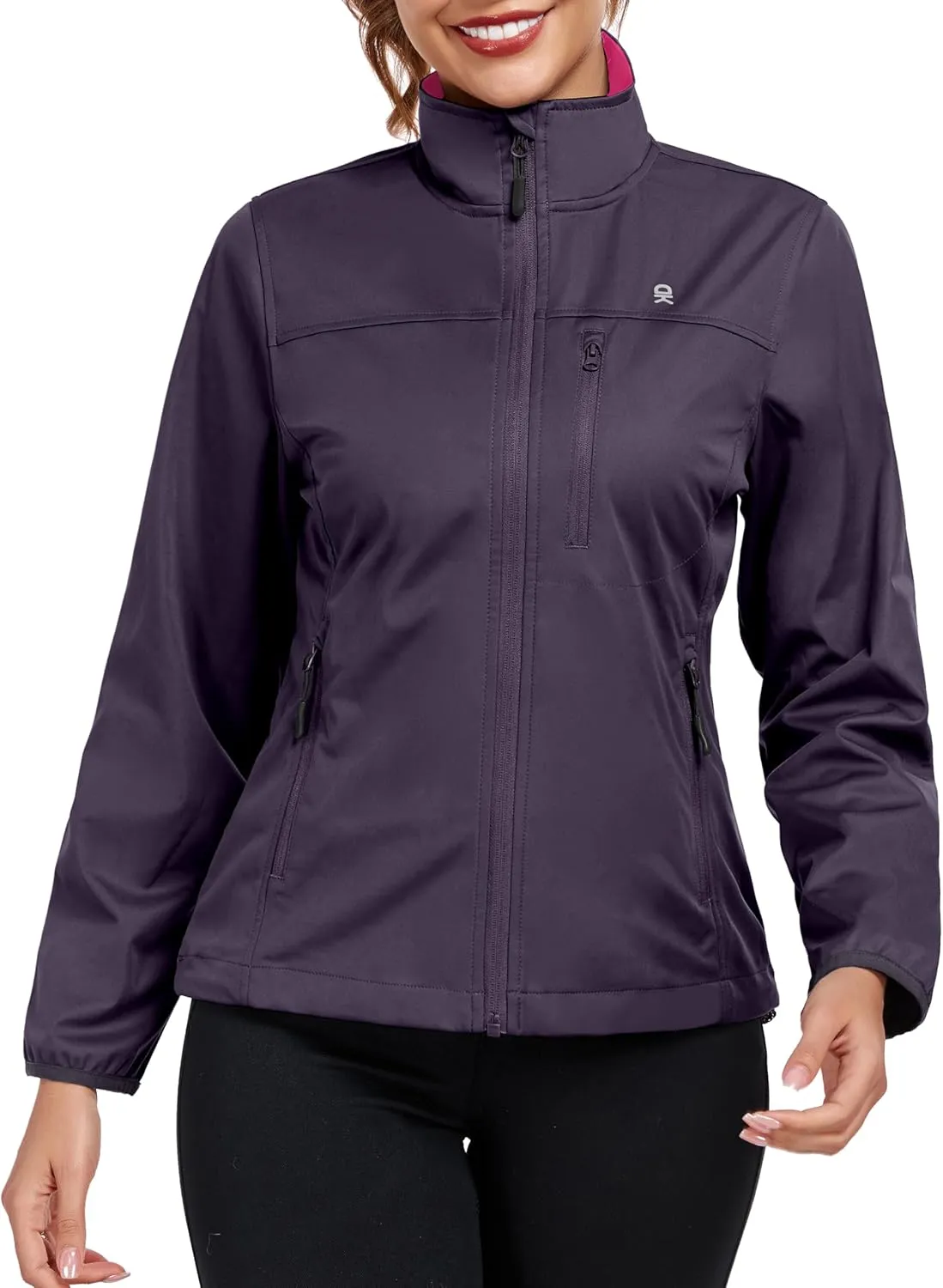 Little Donkey Andy Women's Lightweight Softshell Jacket Windbreaker for Hiking Running Golf Travel, Windproof, Waterproof
