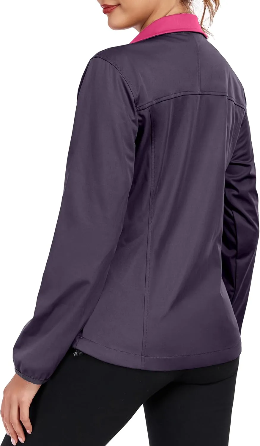 Little Donkey Andy Women's Lightweight Softshell Jacket Windbreaker for Hiking Running Golf Travel, Windproof, Waterproof