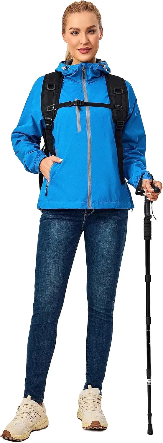 Little Donkey Andy Women's Lightweight Windbreaker Zip Up Windproof Outerwear Jacket for Hiking Travel Cycling