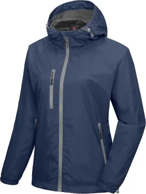 Little Donkey Andy Women's Lightweight Windbreaker Zip Up Windproof Outerwear Jacket for Hiking Travel Cycling