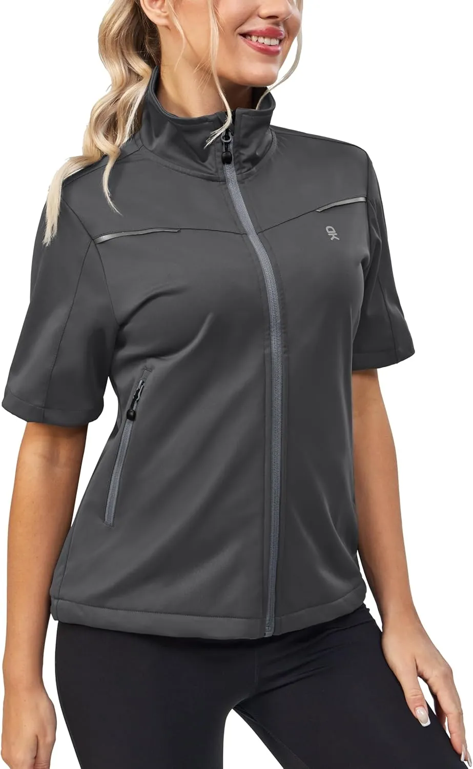 Little Donkey Andy Women's Short Sleeve Jacket Windproof Lightweight Vest for Golf Hiking Running