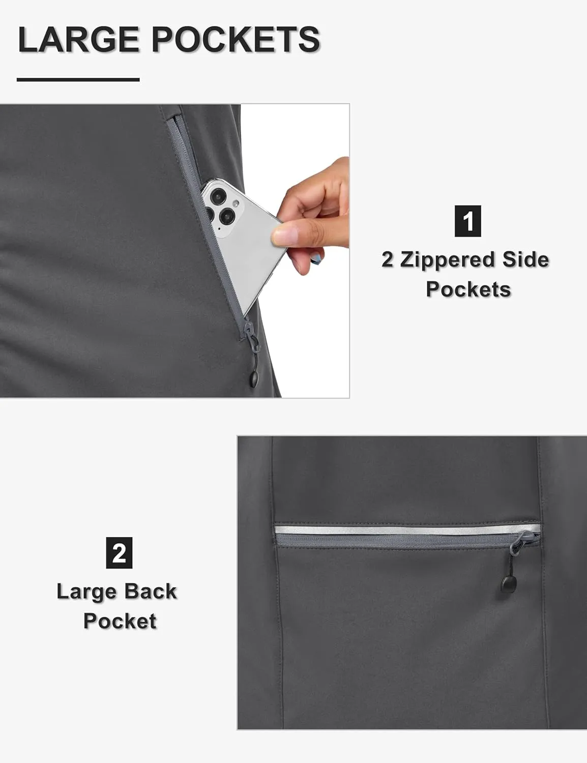 Little Donkey Andy Women's Short Sleeve Jacket Windproof Lightweight Vest for Golf Hiking Running