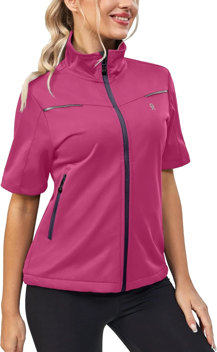 Little Donkey Andy Women's Short Sleeve Jacket Windproof Lightweight Vest for Golf Hiking Running