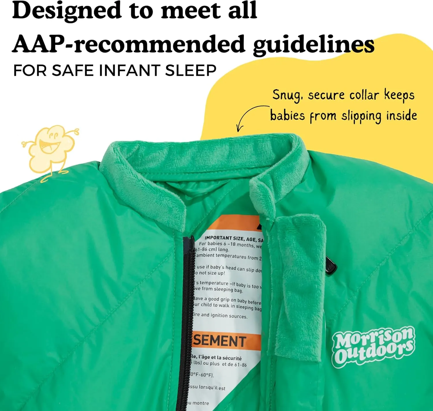 Little Mo 20 Down Baby Sleeping Bag (6-24 Months) The Warmest, Safest Ultralight Down Camping Sleeping Bag for Babies and Toddlers.