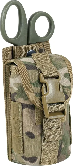 Lonlok Tactical Small Individual First Aid Pouch,Blow Out Quick Releas Medica Trauma Emergency MOLLE Bag with Shears Tourniquet Holder. (MC)