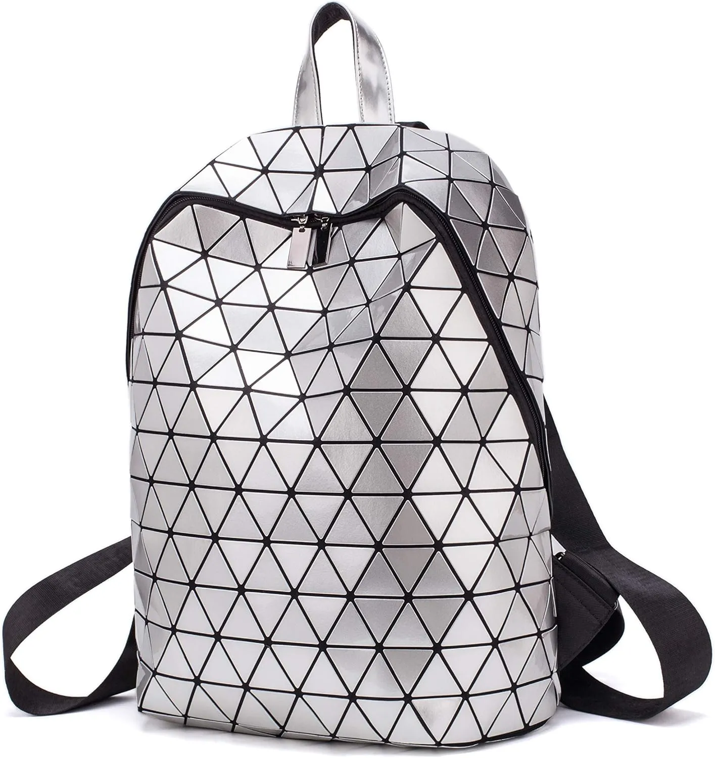 LorranTree Geometric Backpack Luminous Backpacks Holographic Reflective Bag Lumikay Bags Irredescent Rucksack Rainbow