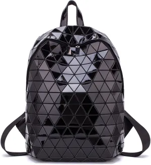 LorranTree Geometric Backpack Luminous Backpacks Holographic Reflective Bag Lumikay Bags Irredescent Rucksack Rainbow