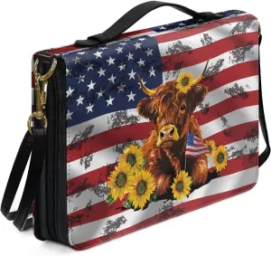 Lotusorchid Church Bible Bag for Women, Bible Cover Case for Men, Large Bible Accessories with Detachable Shoulder Strap