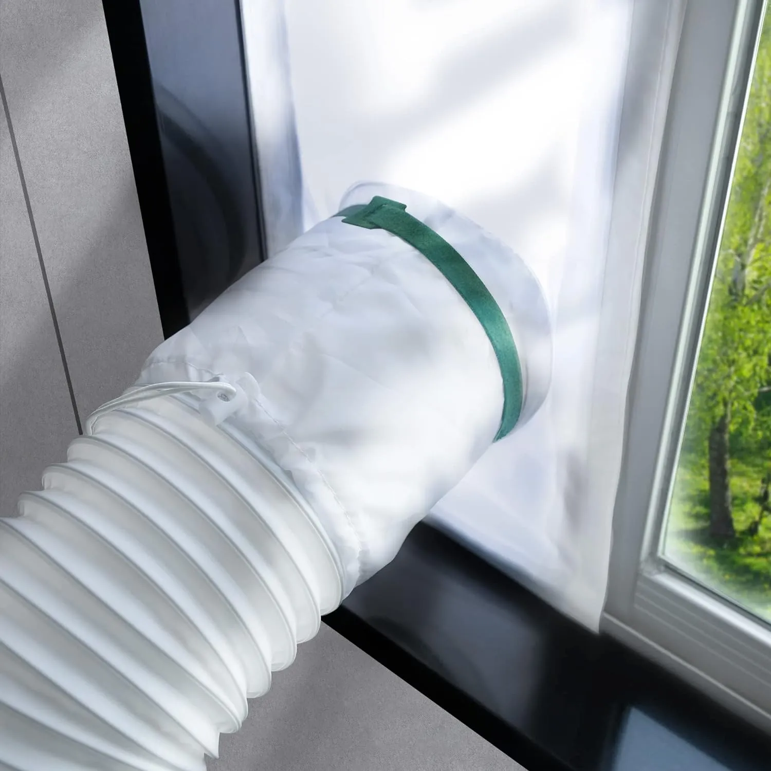 Loviga Window Seal for Portable Air Conditioner, 100% Sealing Effect AC Window Seal Vent Kit for Portable Air Conditioner Tumbler Dryer, 10x24~36 Inch Length Adjustable Waterproof