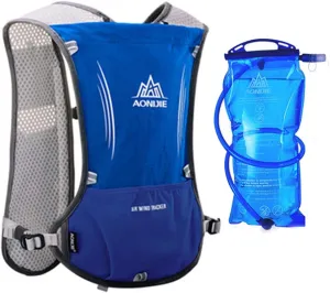 Lovtour Premium Running Race Hydration Vest Pack for Marathon, Cycling, Hiking with Soft Water Bottle As Gift