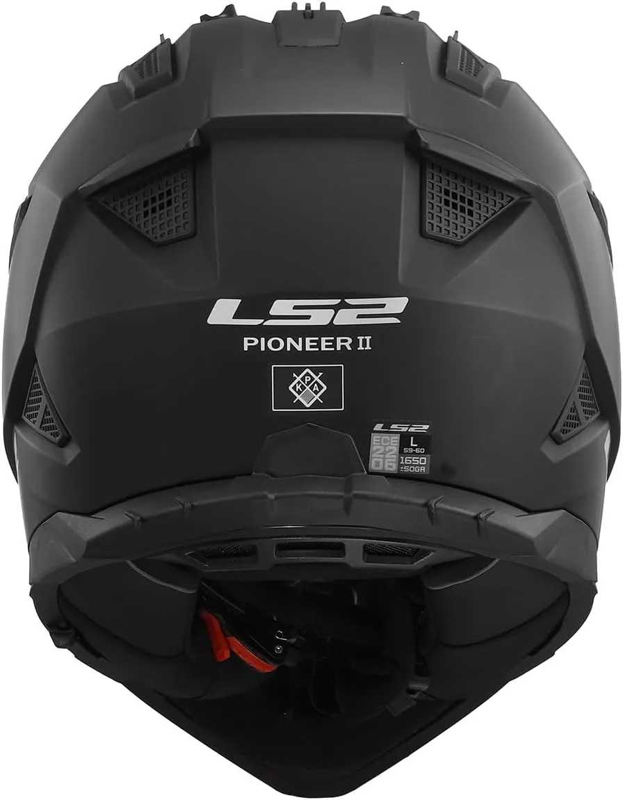 LS2 Helmets Blaze II Adventure Motorcycle Helmet W/SunShield (Matte Black - Medium)