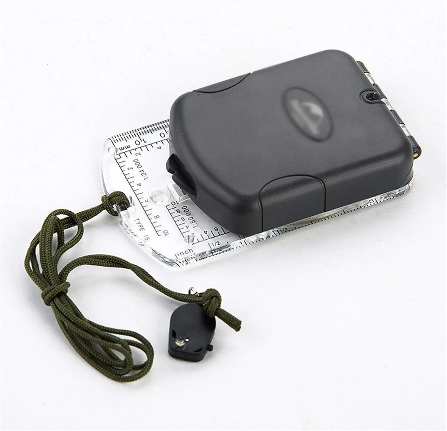 Luminous Flip Compass with LED Light Waterproof for Hiking Mountaineering Navigation Orienteering Outdoor Survival Kit