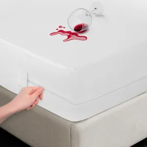 LUX Décor Full Zipper Mattress Protector - 100% Waterproof Mattress Encasement Cover, Noiseless, Absorbent & Bed Bug Proof - 54x75