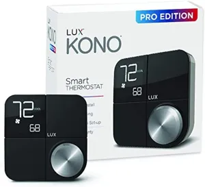 Lux Pro PEKN-S-B1-B04 Kono Smart Pro Edition Wi-Fi Thermostat, 2.8, Black