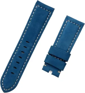 Luxury Brand Watchband Retro 22mm 24mm Vintage Calf Horse Nubuck Leather For Panerai Strap Watch Band Tang Buckle