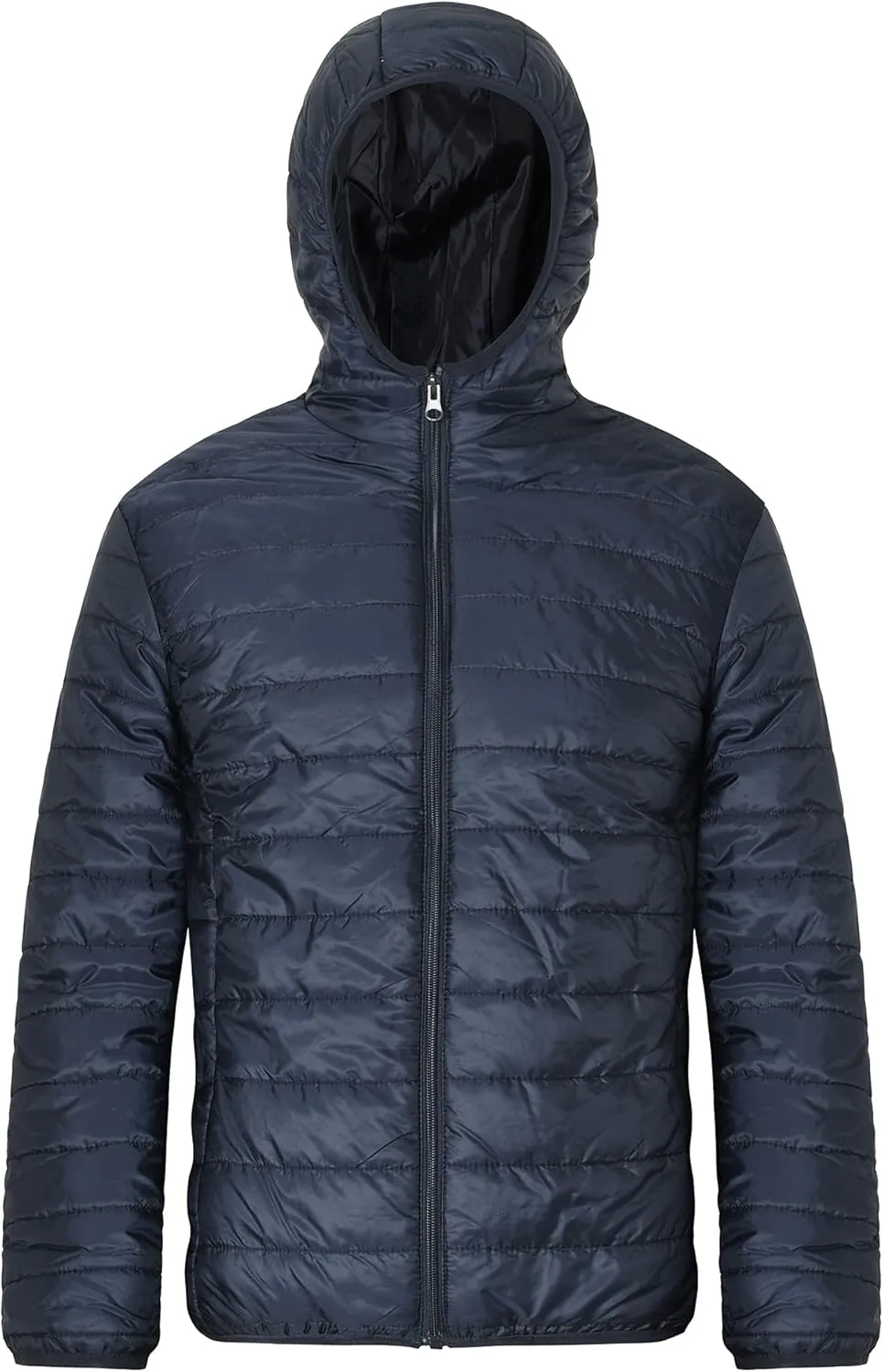 MADHERO Mens Packable Hooded Puffer Jacket Lightweight Water-Resistant Quilted Puffy Outerwear with Hood